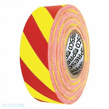 PRESCO PRODUCTS CO Flagging Tape Yellow/Red 300ft x 1-3/8In, 3LWX5