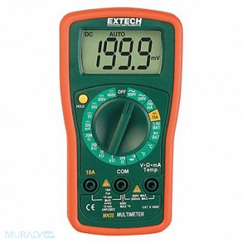 EXTECH Digital Multimeter 600V 20 MOhms, 3LXX9
