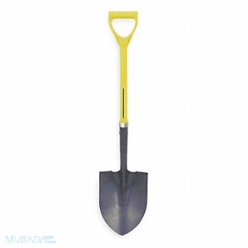 NUPLA Round Point Shovel 27 in Handle 16 ga., 3MD53