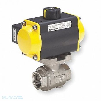 GRAINGER APPROVED Ball Valve Pneumatic Actuated SS 1 1/4In, 3MRU5