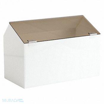 BRADY Storage Bin Acrylic White, 3MUD3