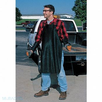 KAREWEAR Bib Apron Black 36 in L 24 in W Nylon, 3MUG7