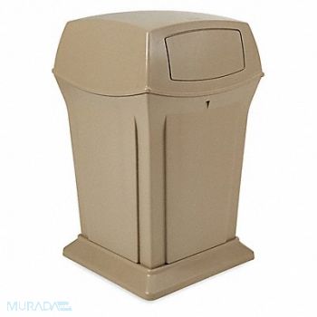 RUBBERMAID COMMERCIAL PRODUCTS D0236 Trash Can 45 gal Beige Plastic, 3NB27