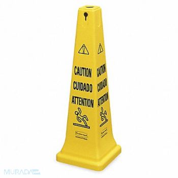 RUBBERMAID COMMERCIAL PRODUCTS Safety Cone Yellow HDPE 36 in H, 3NB41