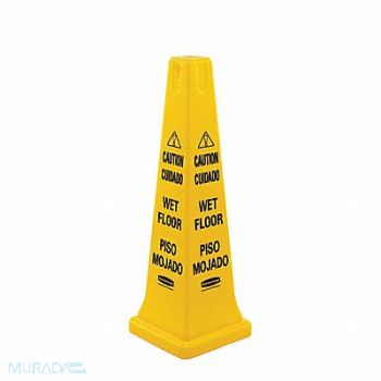 RUBBERMAID COMMERCIAL PRODUCTS Safety Cone Yellow HDPE 36 in H, 3NB42
