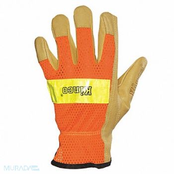 KINCO Leather Gloves Shirred Orange XL PR, 717M06