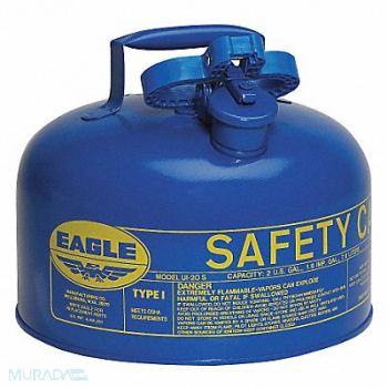 EAGLE Type I Safety Can 2 gal Blue 9-1/2In H, 3NKJ8