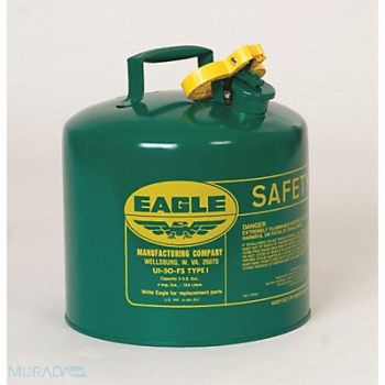 EAGLE Type I Safety Can 2 gal Green 9-1/2In H, 3NKJ9