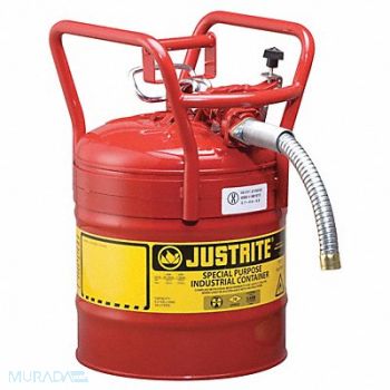 JUSTRITE Type II DOT Safety Can Red 18-1/4 in H, 3NKU3