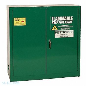 EAGLE Steel Cabinet Pesticide Green 30 Gal, 3NPK4