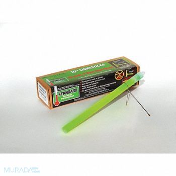 CHEMLIGHT BY CYALUME TECHNOLOGIES Lightstick Green 6 in L 12 hr PK10, 3NRA3