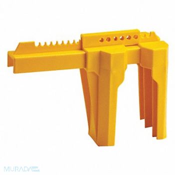 BRADY Ball Valve Lockout Yellow 2 to 8 In., 3NRL9