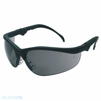 MCR SAFETY Bifocal Safety Read Glasses +2.50 Gray, 3NUC7