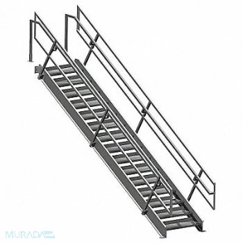 PORTA-KING Mezz Stair Unit 144 x 117 11/16 x45 in, 3NYH8