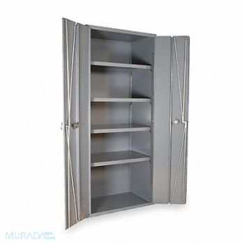 DURHAM MFG Storage Cabinet 84 x36 x18 Gray 4Shlv, 3NYJ9