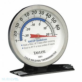 TAYLOR Food Srvc Thrmomtr -30 to 70deg.F, 3NZR5