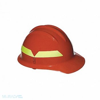 BULLARD Fire Helmet Orange Front Brim, 3PTX8