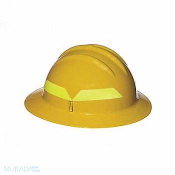 BULLARD Fire Helmet Yellow Full-Brim, 3PTY4