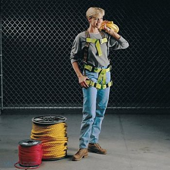 HONEYWELL MILLER Full Body Harness S/M 400lb Black/Green, 3PUG4