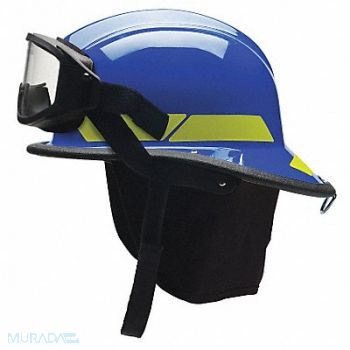 BULLARD Fire Helmet Blue Modern, 3PUN3