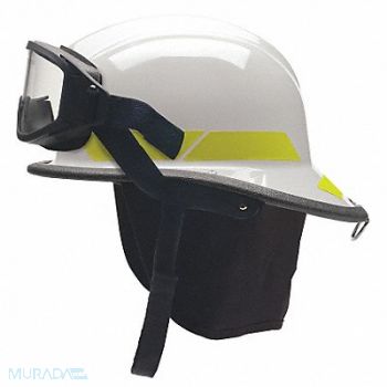 BULLARD Fire Helmet White Modern, 3PUN6