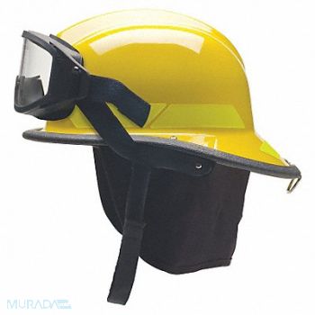 BULLARD Fire Helmet Yellow Modern, 3PUN7