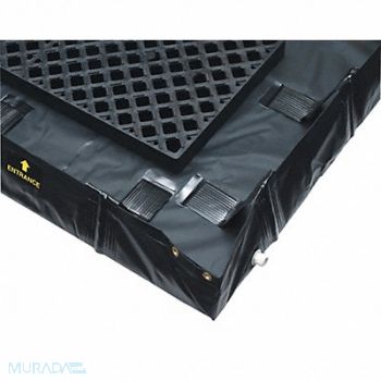 JUSTRITE Decon Berm Hazmat 3 Compartment 8 In., 3PVH6