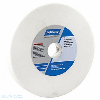 NORTON Grinding Wheel T1 6x3/4x1 AO 100G White, 3PY75
