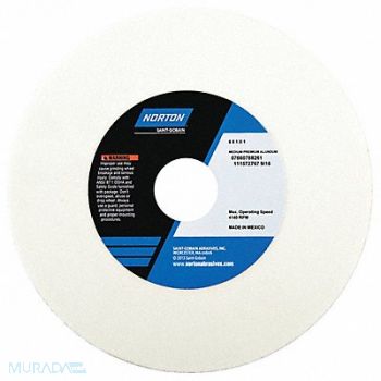 NORTON Grinding Wheel T1 6x1x1 AO 60G White, 3PY77