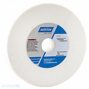 NORTON Grinding Wheel T1 6x1x1 AO 100G White, 3PY78