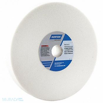 NORTON Grinding Wheel T1 8x1x1 AO 60G White, 3PY80