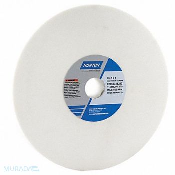 NORTON Grinding Wheel T1 8x1x1 AO 100G White, 3PY81