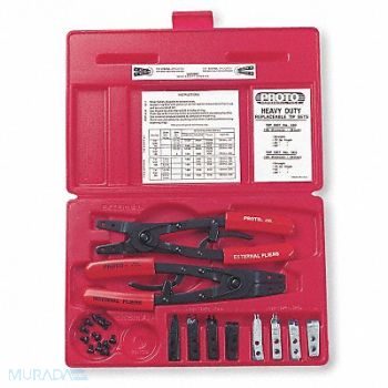 PROTO Retaining Ring Plier Set 0 to 90Deg 18pc, 3R309