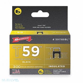 ARROW Insulated Staple T59 13/64 L PK300, 3RAZ3