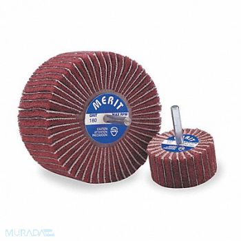 MERIT Flap Wheel 2 in Dia 1 in W P120 Grit, 3RB91