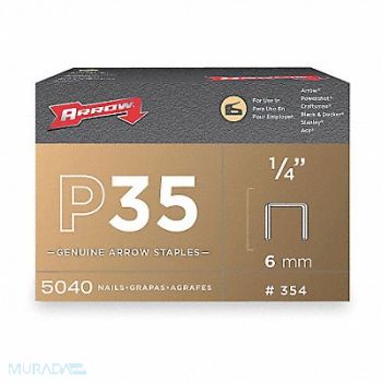 ARROW Flat Crown Staple 7/16x1/4 PK5040, 3RCA4