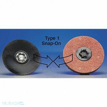 MERIT J0756 Quick-Change Sand Disc 1 in Dia TP PK100, 2KNG8