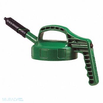OIL SAFE G3514 Mini Spout Lid w/0.27 In Out Mid Green, 3REJ4