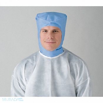 CELLUCAP Disposable Hood Open Blue PK50, 3RLG8