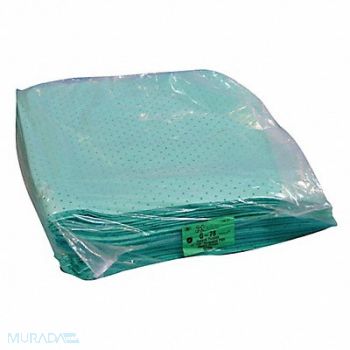 SPILFYTER Absorbent Pad Universal Green PK50, 3RPY5