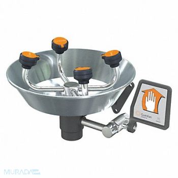 GUARDIAN EQUIPMENT Eyewash Station Wall Mount SS 15-1/2 W, 3RVR4
