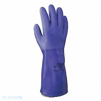 SHOWA D6121 Chem Restnt Gloves Blue Sz L PR, 5TCJ1