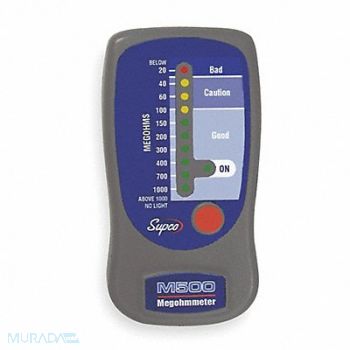 SUPCO Megohmmeter 500V DC LED Case, 3T105