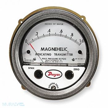 DWYER Diff Transmitter Dial 0 to 3 in wc, 3T312