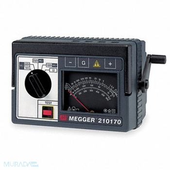 MEGGER Megohmmeter 100/250/500/1000V DC Analog, 3T843