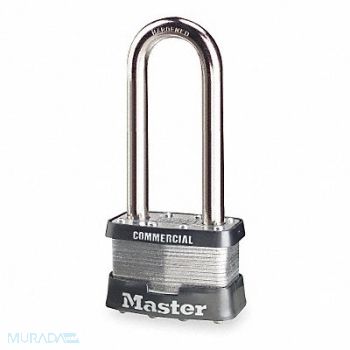 MASTER LOCK Keyed Padlock 15/16 in Rectangle Silver, 48WL12