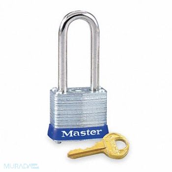 MASTER LOCK Keyed Padlock 1/2 in Rectangle Silver, 48WL14