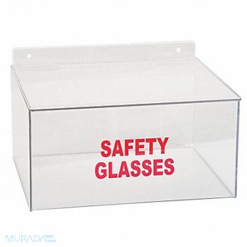 GRAINGER APPROVED Saf Glss Disp W/ Lid Tray Clr PETG, 3TCA8