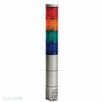 FEDERAL SIGNAL Tower Light 120VAC Amb Gr Rd, 3TCY9