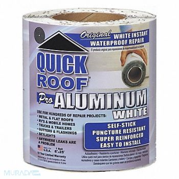 QUICK ROOF White Repair Prod Asphalt L 25 x W .5 Ft, 3TNZ5